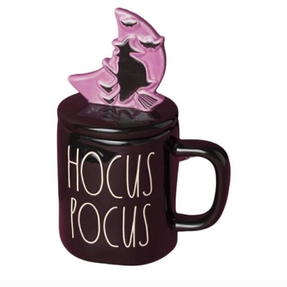 RAE DUNN Ceramic Hocus Pocus Mug With Figural Witch topper - Picture 1 of 2